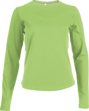 Kariban - Ladies Long Sleeve Crew Neck T-Shirt (Lime)