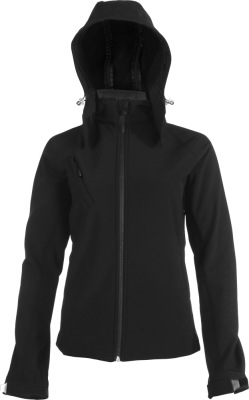 Kariban - Damen Softshell Jacke mit Kapuze (Black)