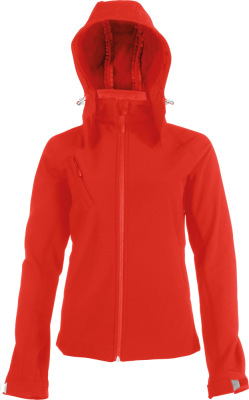 Kariban - Damen Softshell Jacke mit Kapuze (Red)