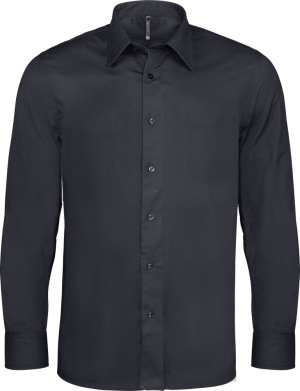 Kariban - Mens Long Sleeve Stretch Shirt (Zinc)