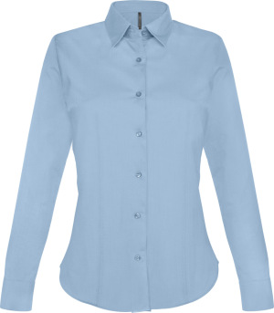 Kariban - Ladies Long Sleeve Stretch Shirt (Light Blue)