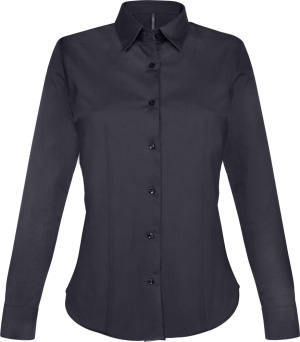 Kariban - Ladies Long Sleeve Stretch Shirt (Navy)