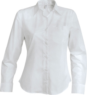 Kariban - Ladies Long Sleeve Oxford Shir (White)