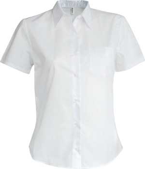 Kariban - Pflegeleichte Damen Kurzarm Oxford Bluse (White)