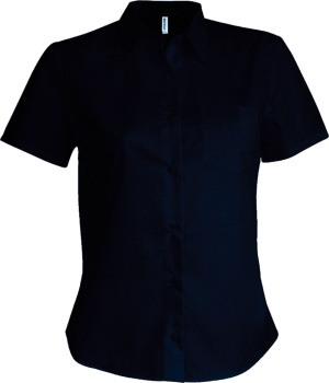 Kariban - Ladies Short Sleeve Easy Care Cotton Poplin Shirt (Navy)