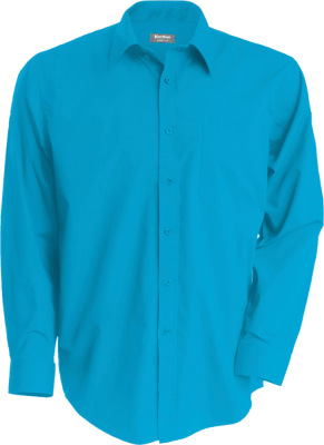 Kariban - Jofrey Pflegeleichtes Herren Langarm Popeline Hemd (Bright Turquoise)