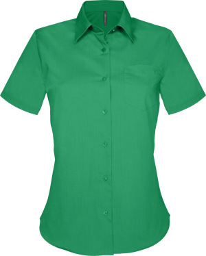 Kariban - Judith Pflegeleichte Damen Kurzarm Popline Bluse (Kelly Green)