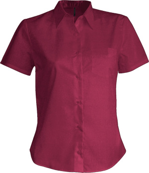 Kariban - Judith Pflegeleichte Damen Kurzarm Popline Bluse (Wine)