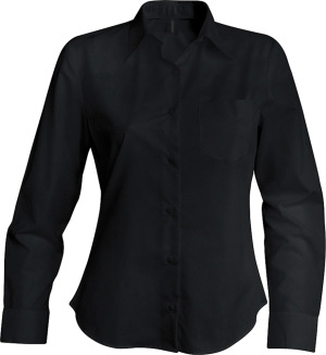 Kariban - Jessica Pflegeleichte Damen Langarm Popline Bluse (Black)