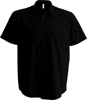 Kariban - ACE - Mens Short Sleeve Easy Care Polycotton Poplin Shirt (Black)