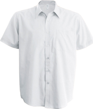 Kariban - ACE - Mens Short Sleeve Easy Care Polycotton Poplin Shirt (White)