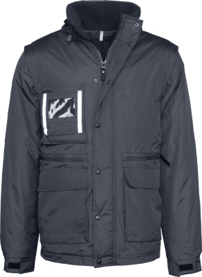 Kariban - Workwear Parka mit abnehmbaren Ärmeln (Navy)