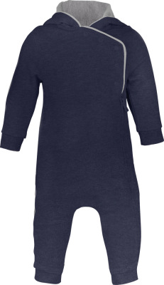 Kariban - Babies Hooded Rompers (Navy/Oxford Grey)