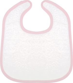 Kariban - Baby Frottier Lätzchen (White/Pink)