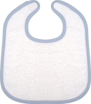 Kariban - Babies Terry Bib (White/Sky Blue)
