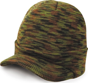 Result - Esco Army Knitted Hat (Green Camouflage)