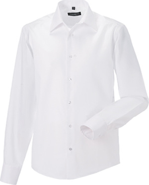 Russell - Bügelfreies tailliertes Hemd Langarm (White)