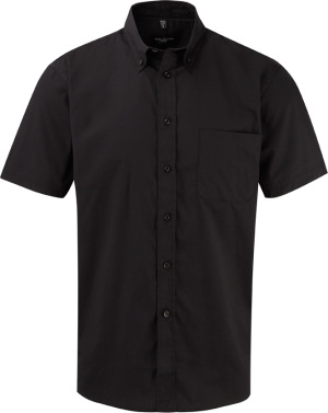 Russell - Férfi rövid ujjú ing Classic Twill (Black)