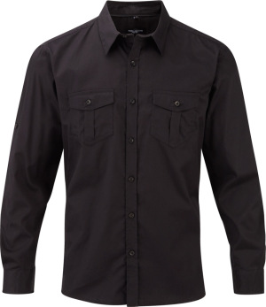 Russell - Men´s Roll Sleeve Shirt - Long Sleeve (Black)