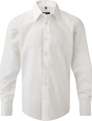 Russell - Men´s Long Sleeve Easy Care Tailored Oxford Shirt (White)