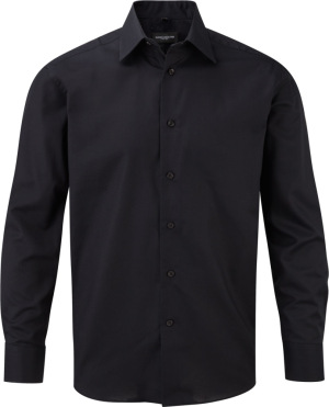 Russell - Men´s Long Sleeve Easy Care Tailored Oxford Shirt (Black)