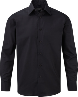 Russell - Férfi hosszú ujjú Oxford Ing (Black)