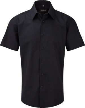 Russell - Men´s Short Sleeve Easy Care Tailored Oxford Shirt (Black)