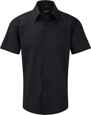 Russell - Oxford férfi rövid ujjú ing (Black)