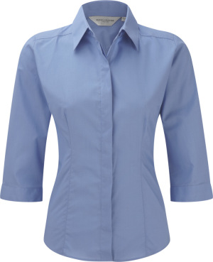 Russell - Popeline-Bluse mit 3/4-Arm (Corporate Blue)