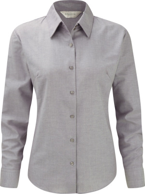 Russell - Ladies´ Long Sleeve Easy Care Oxford Shirt (Silver)