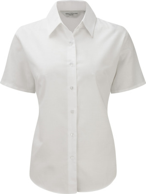 Russell - Kurzärmelige Oxford-Bluse (White)
