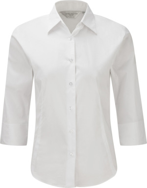 Russell - Ladies Stretchy Bluse 3/4-Arm (White)