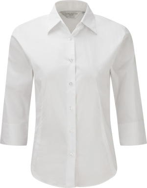 Russell - Ladies Stretchy Bluse 3/4-Arm (White)