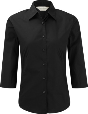 Russell - Ladies´ ¾ Sleeve Easy Care Fitted Shirt (Black)