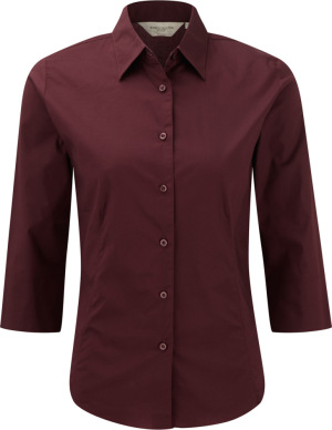 Russell - Ladies Stretchy Bluse 3/4-Arm (Port)