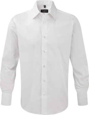 Russell - Langärmeliges körperbetontes Hemd (White)