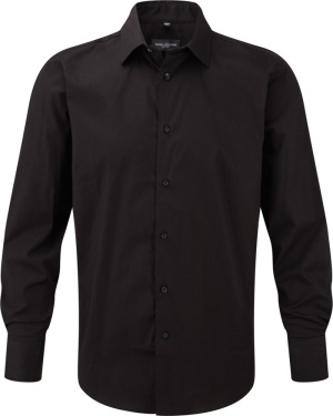 Russell - Langärmeliges körperbetontes Hemd (Black)