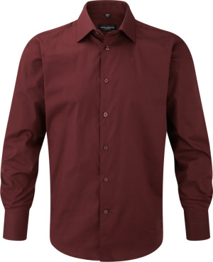 Russell - Men´s Long Sleeve Easy Care Fitted Shirt (Port)
