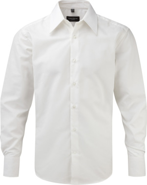 Russell - Körperbetontes langärmeliges Hemd aus Tencel® (White)