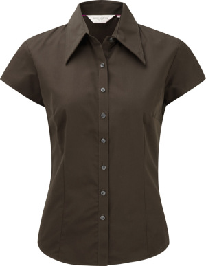 Russell - Ladies´ Cap Sleeve Tencel® Fitted Shirt (Chocolate)