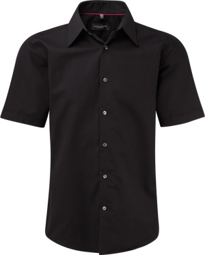 Russell - Körperbetontes kurzärmeliges Hemd aus Tencel® (Black)