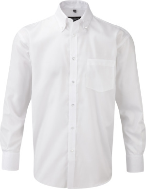 Russell - Bügelfreies langärmeliges Herrenhemd (White)