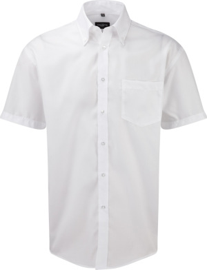 Russell - Bügelfreies kurzärmliges Herrenhemd (White)
