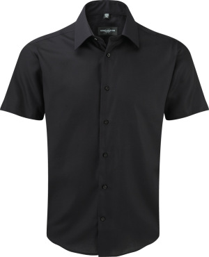 Russell - Bügelfreies tailliertes Hemd Kurzarm (Black)