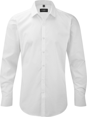 Russell - Mens Ultimate Stretch Shirt Longsleeve (White)