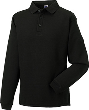 Russell - Workwear-Sweatshirt mit Kragen und Knopfleiste (Black)
