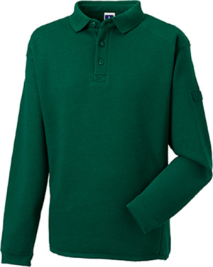 Russell - Workwear-Sweatshirt mit Kragen und Knopfleiste (Bottle Green)