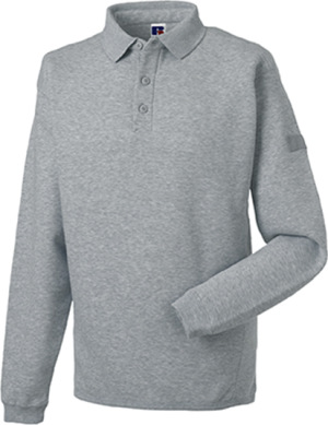 Russell - Workwear-Sweatshirt mit Kragen und Knopfleiste (Light Oxford)