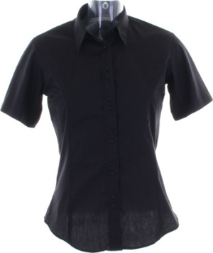 Kustom Kit - Womens City Business Shirt Short Sleeved (Black)