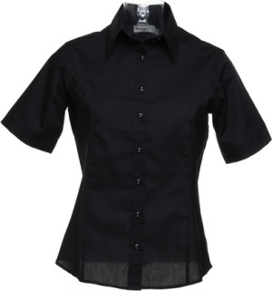 Kustom Kit - Women´s Business Poplin Shirt Short Sleeve (Black)